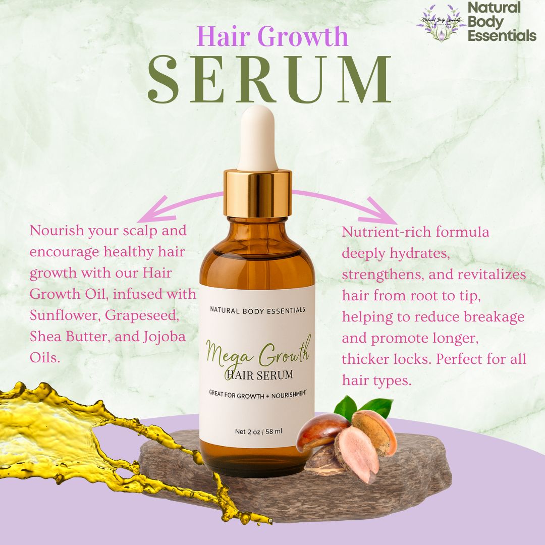 Mega Growth Hair Serum—2 in 1 Growth + Hydration (Hot oil treatment)
