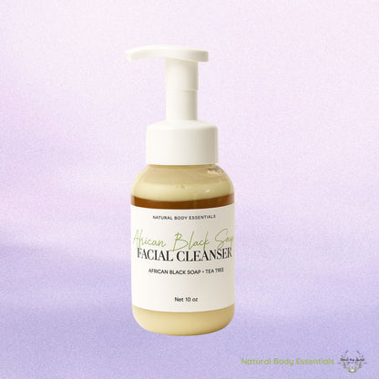 African Black Soap Foaming Facial Cleanser with Tea Tree Oil