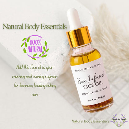 Rose Infused Face Oil with Grapeseed Oil