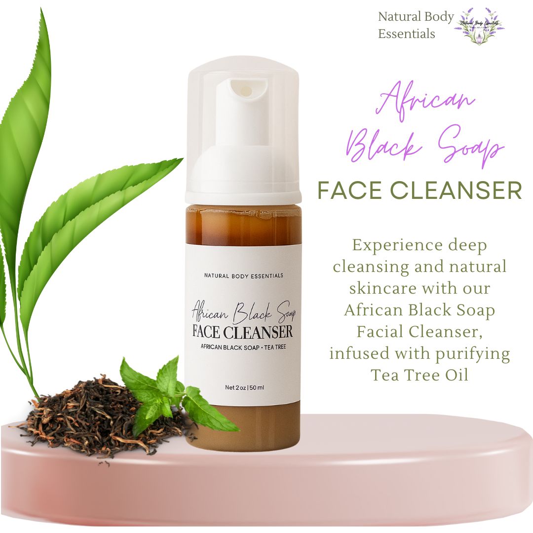 African Black Soap Foaming Facial Cleanser with Tea Tree Oil