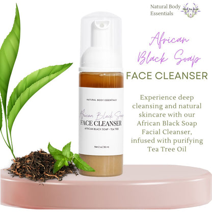African Black Soap Facial Cleanser with Tea Tree Oil