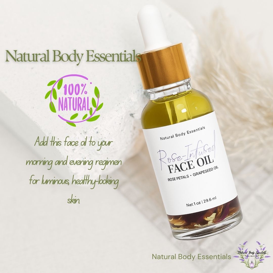 Rose Infused Face Oil with Grapeseed Oil