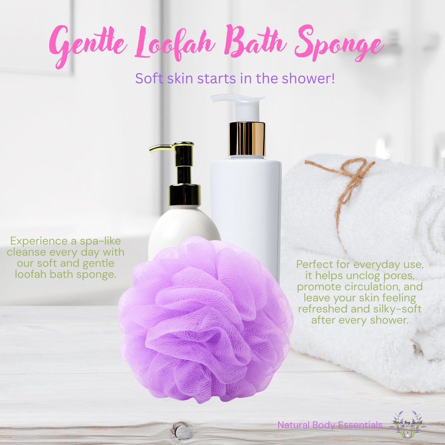 Gentle Loofah Bath Sponge
